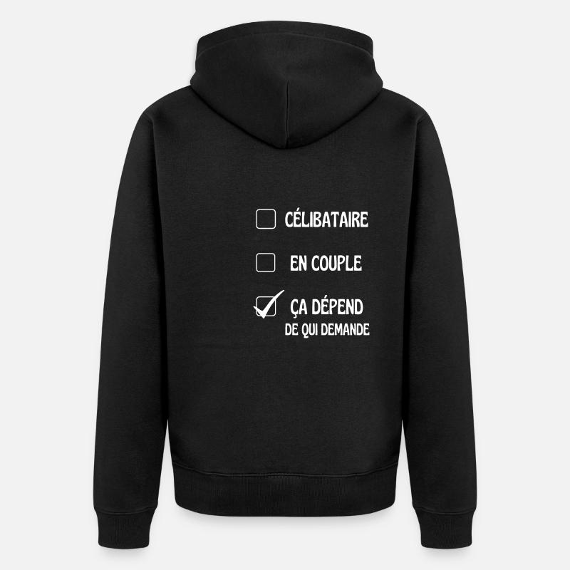 situation amoureuse - Veste à capuche bio Premium Unisexe - noir