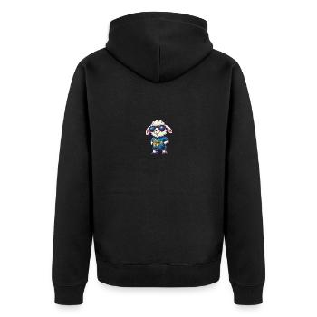 Mouton Bande Dessinée Cool Été - Veste à capuche bio Premium Unisexe - noir - Dos - Nico (187cm)