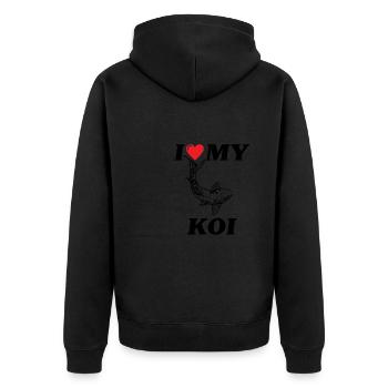 J’adore ma carpe Koi - Veste à capuche bio Premium Unisexe - noir - Dos - Nico (187cm)