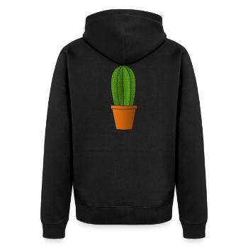 cactus kaktus kakteen cacti mexico mexiko56 - Unisex Premium Bio Zip Hoodie - Schwarz - Hinten - Nico (187cm)