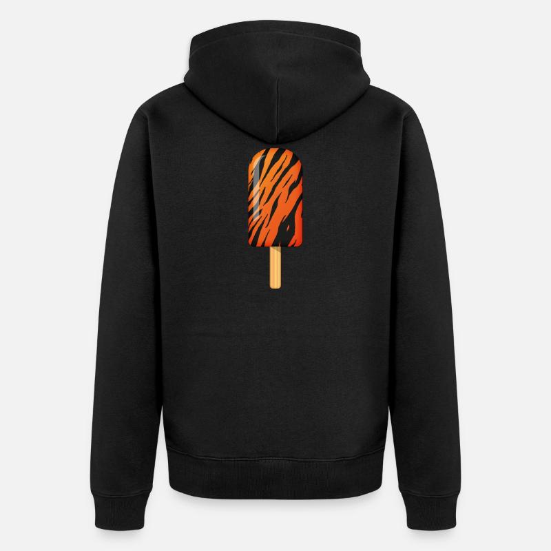 Tigre de glace - Veste à capuche bio Premium Unisexe - noir
