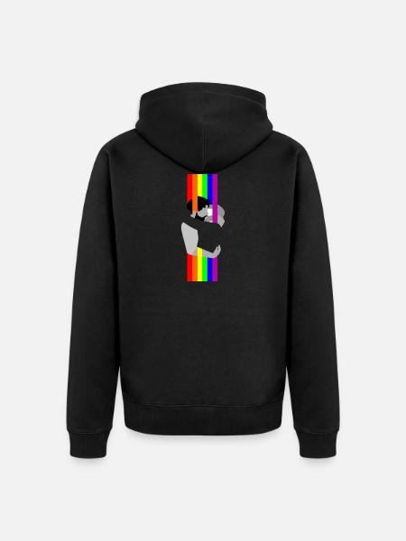 Gay Pride - Unisex Premium Organic Zip Hoodie - black