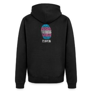 C’est mon ADN Empreinte transsexuelle LGBT - Veste à capuche bio Premium Unisexe - noir - Dos - Nico (187cm)
