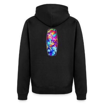 Planche de surf, Surf, Wakeboard, Sports nautiques, Wakesurf - Veste à capuche bio Premium Unisexe - noir - Dos - Nico (187cm)