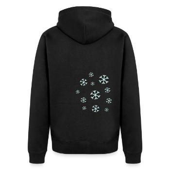 flocon de neige flocons de neige Noël - Veste à capuche bio Premium Unisexe - noir - Dos - Nico (187cm)