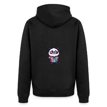 Panda Comic Vacances - Veste à capuche bio Premium Unisexe - noir - Dos - Nico (187cm)