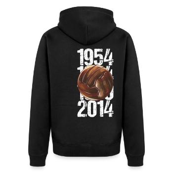 Football Germany Tradition Fan Gift - Unisex Premium Organic Zip Hoodie - black - Back - Nico (187cm)