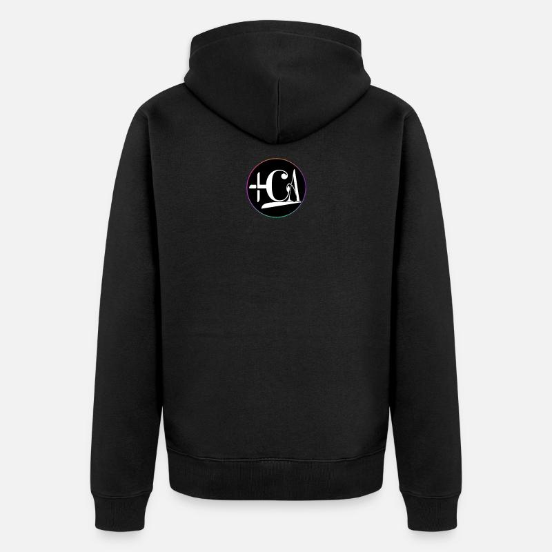 ROM - Unisex Premium Bio Zip Hoodie - Schwarz