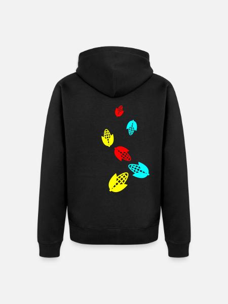 Corn symbol - Unisex Premium Organic Zip Hoodie - black