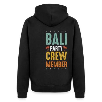 Équipage de la fête à Bali - Veste à capuche bio Premium Unisexe - noir - Dos - Nico (187cm)