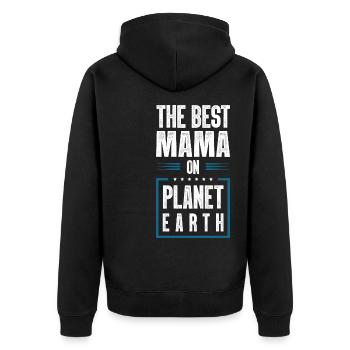 Meilleure maman disant maman maman - Veste à capuche bio Premium Unisexe - noir - Dos - Nico (187cm)