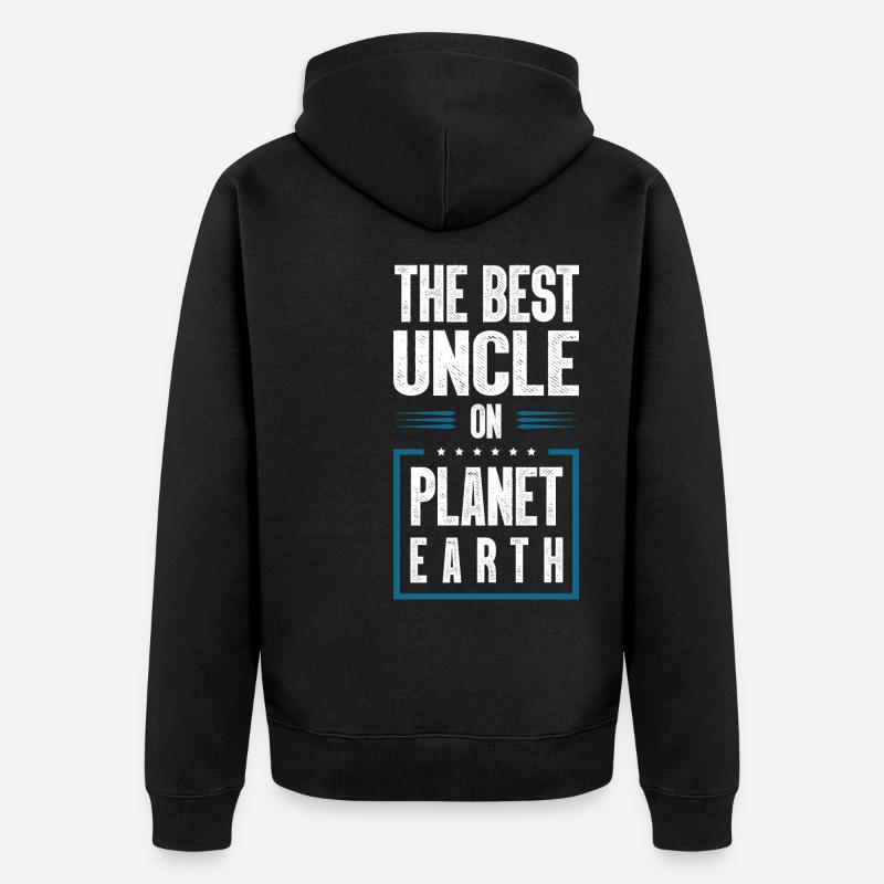 Le meilleur oncle dit - Veste à capuche bio Premium Unisexe - noir
