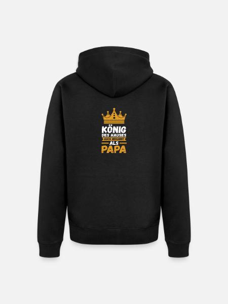 Father Dad - Unisex Premium Organic Zip Hoodie - black