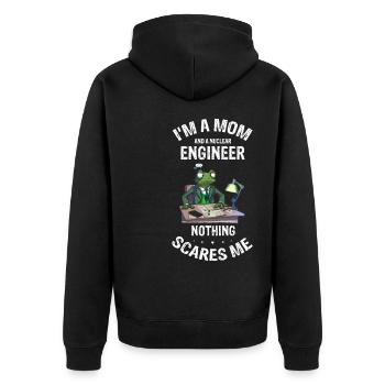 Erneuerbare Nukleare Spruch für Nukleartechnik - Unisex Premium Bio Zip Hoodie - Schwarz - Hinten - Nico (187cm)