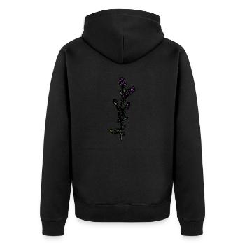 Luzerne Landwirtschaft Bio Lustig Geschenk Blüten - Unisex Premium Bio Zip Hoodie - Schwarz - Hinten - Nico (187cm)