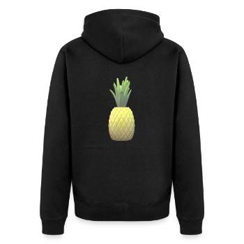 Pineapple Fruit Pineapple Healthy - Unisex Premium Organic Zip Hoodie - black - Back - Nico (187cm)