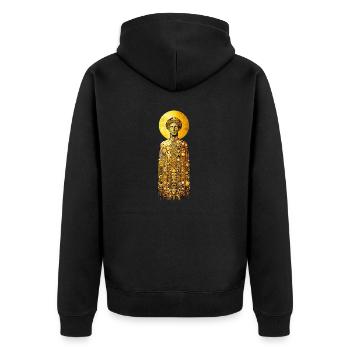 Gustav Klimt Gott - Unisex Premium Organic Zip Hoodie - black - Back - Nico (187cm)