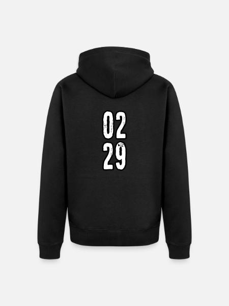Leap Year Anniversary, February 29. - Unisex Premium Organic Zip Hoodie - black