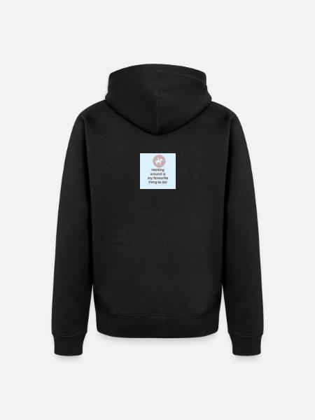 Horsing around - Unisex Premium Organic Zip Hoodie - black