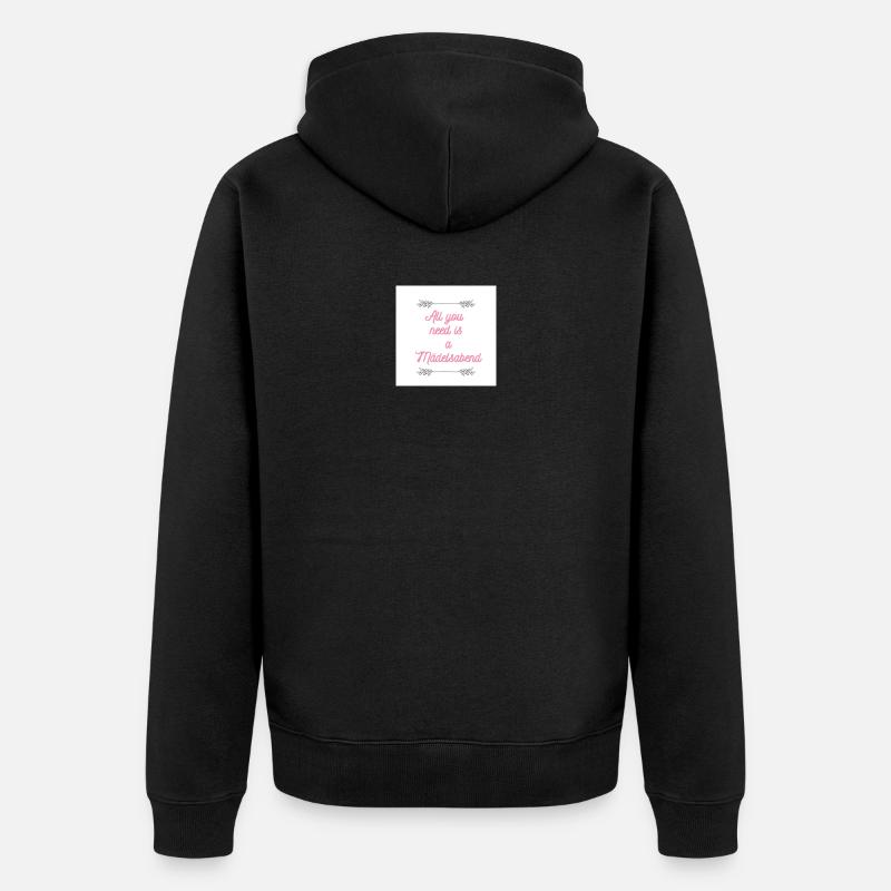 Mädelsabend - Unisex Premium Bio Zip Hoodie - Schwarz