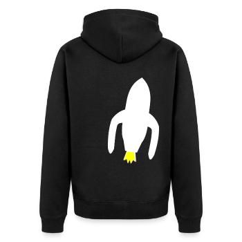 Les pionniers de l’espace - Veste à capuche bio Premium Unisexe - noir - Dos - Nico (187cm)