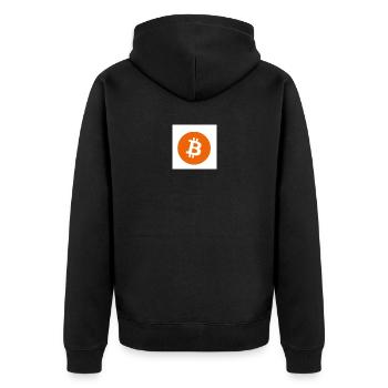 Le bitcoin - Veste à capuche bio Premium Unisexe - noir - Dos - Nico (187cm)