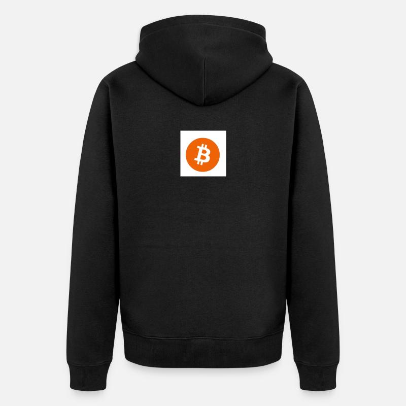 Bitcoin - Unisex Premium Bio Zip Hoodie - Schwarz