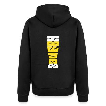 Durst - Bier trinken - saufen - Spruch - Unisex Premium Bio Zip Hoodie - Schwarz - Hinten - Nico (187cm)