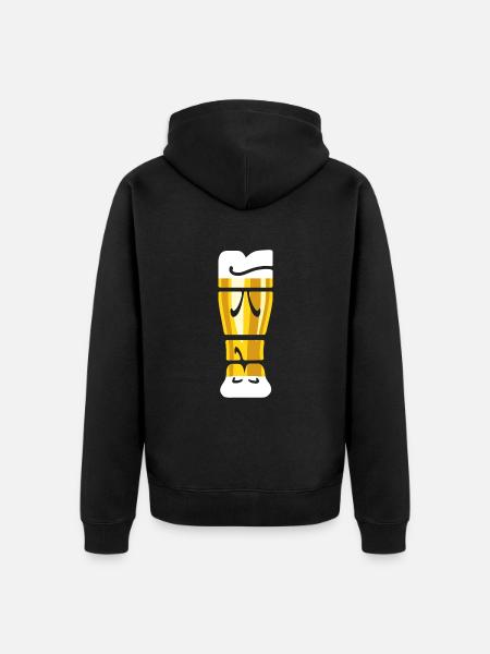 Durst - Bier Glas - Weizenbier - Spruch - Unisex Premium Bio Zip Hoodie - Schwarz
