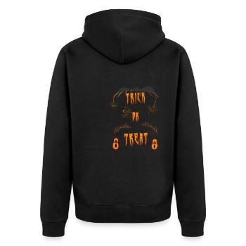 Astuce d’Halloween ou friandise d’araignée d’Halloween - Veste à capuche bio Premium Unisexe - noir - Dos - Nico (187cm)