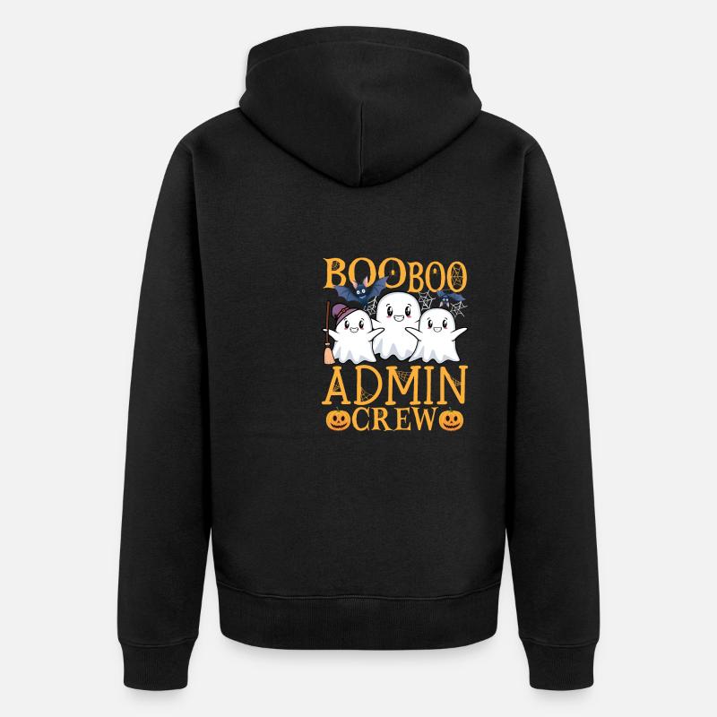 Admin uu Lustig Admin - Unisex Premium Bio Zip Hoodie - Schwarz