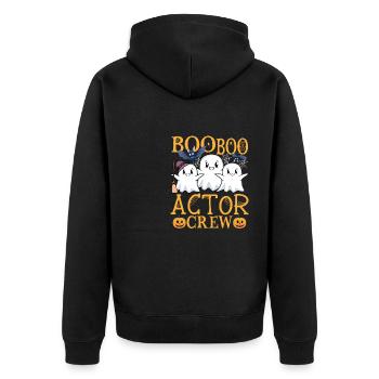 Schauspieler uu Lustiger Schauspieler - Unisex Premium Bio Zip Hoodie - Schwarz - Hinten - Nico (187cm)