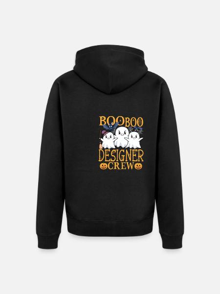 Designer uu Funny Designer - Unisex Premium Organic Zip Hoodie - black