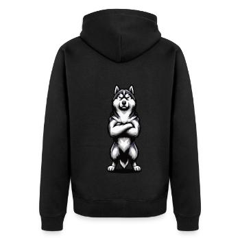 Husky Husky Owner Husky Owner Husky Owner Husky Lovers - Unisex Premium Organic Zip Hoodie - black - Back - Nico (187cm)