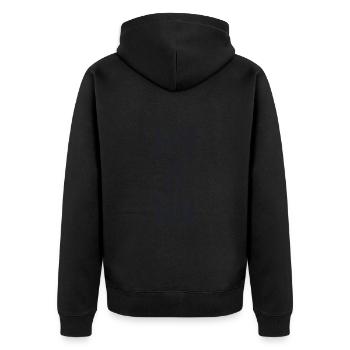 Sieh an! Spruch auf Russisch Russak Russland - Unisex Premium Bio Zip Hoodie - Schwarz - Hinten - Nico (187cm)