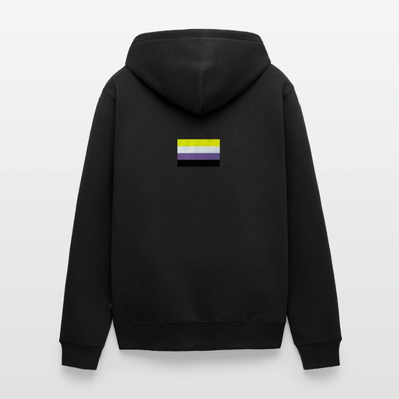 Nonbinary Pride Flag Unisex Premium Bio Zip Hoodie