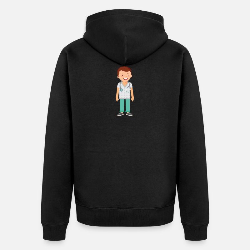 médecin - Veste à capuche bio Premium Unisexe - noir
