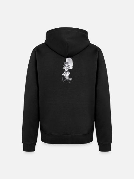 GentleBiber # North German art - Unisex Premium Organic Zip Hoodie - black