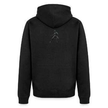 Bruce Lee - Unisex Premium Bio Zip Hoodie - Schwarz - Hinten - Nico (187cm)