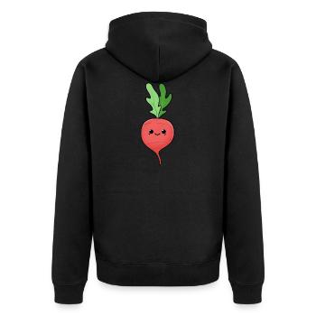 Radis - Veste à capuche bio Premium Unisexe - noir - Dos - Nico (187cm)