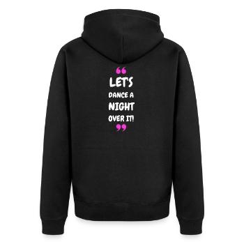 Dansons une nuit dessus ! - Veste à capuche bio Premium Unisexe - noir - Dos - Nico (187cm)