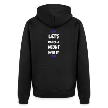 Dansons une nuit dessus ! - Veste à capuche bio Premium Unisexe - noir - Dos - Nico (187cm)