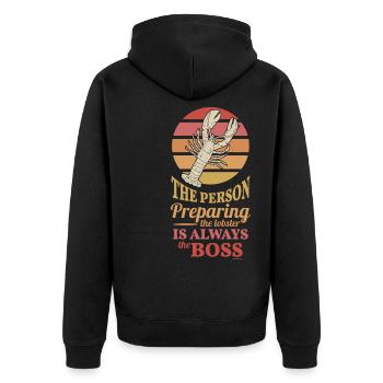 j'aime le homard - Veste à capuche bio Premium Unisexe - noir - Dos - Nico (187cm)