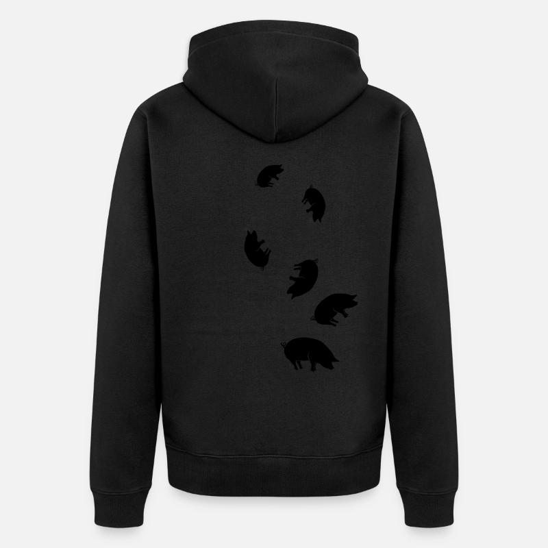 Animal porcin - Veste à capuche bio Premium Unisexe - noir