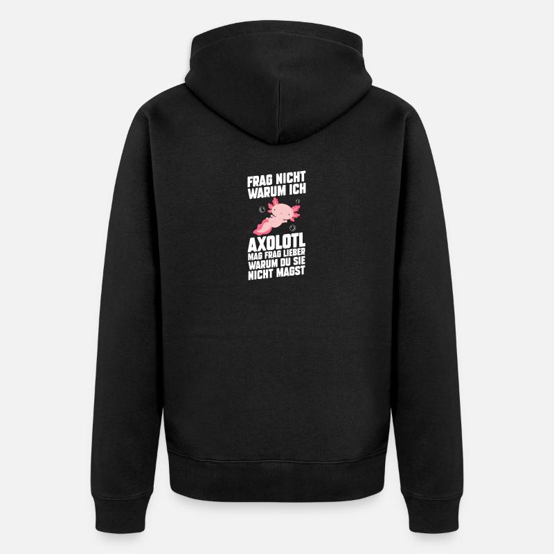 Axolotl - Veste à capuche bio Premium Unisexe - noir