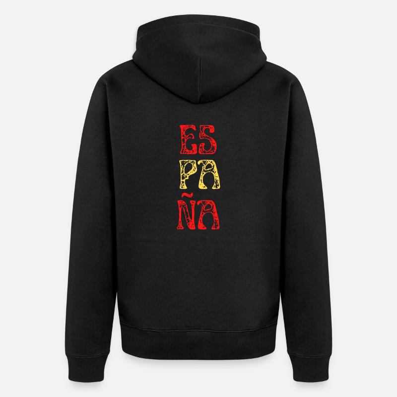 Spanien - Unisex Premium Bio Zip Hoodie - Schwarz