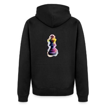 Art Chess Piece King - Veste à capuche bio Premium Unisexe - noir - Dos - Nico (187cm)