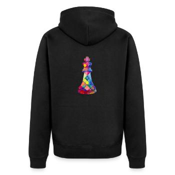 Art Chess Piece King - Veste à capuche bio Premium Unisexe - noir - Dos - Nico (187cm)