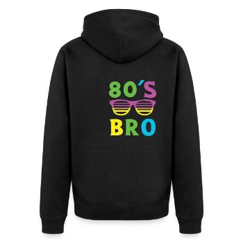 Déguisement Années 80 80s Bro Vintage Rétro1980 - Veste à capuche bio Premium Unisexe - noir - Dos - Nico (187cm)