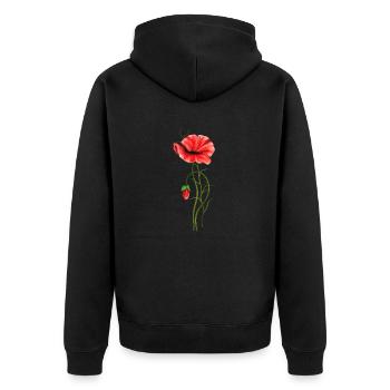 Fleur - Veste à capuche bio Premium Unisexe - noir - Dos - Nico (187cm)